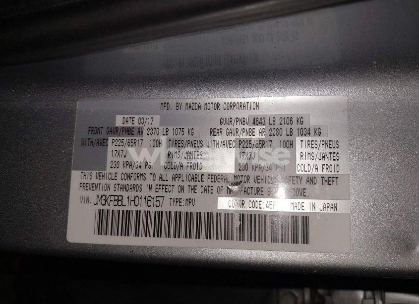 Photo 9 of 2017 Mazda Cx-5 SPORT (VIN JM3KFBBL1H0116157)