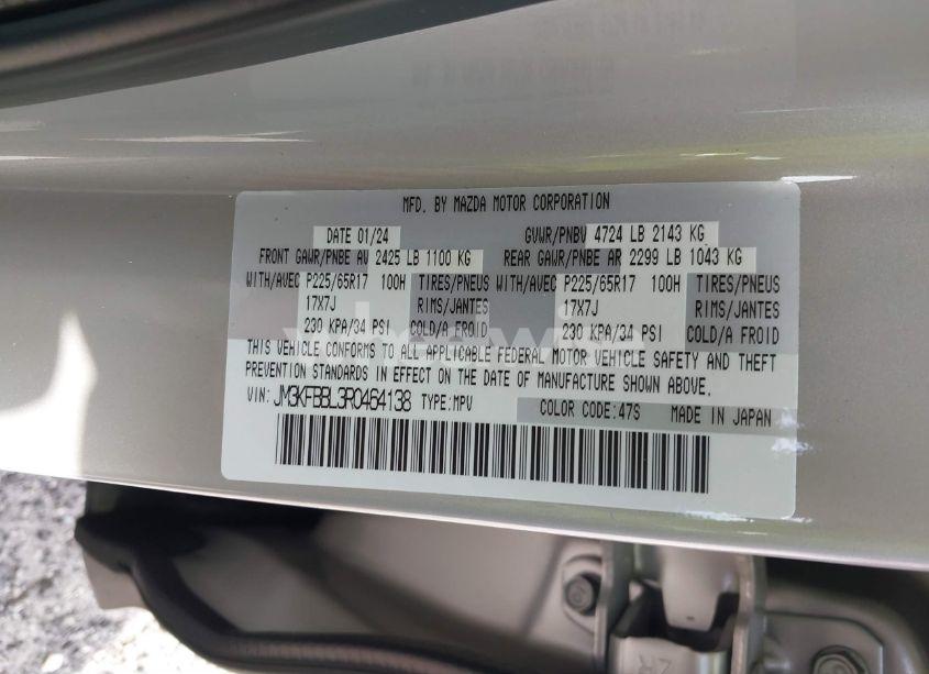 Photo 9 of 2024 Mazda Cx-5 2.5 S SELECT (VIN JM3KFBBL3R0464138)