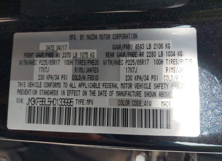 Photo 9 of 2017 Mazda Cx-5 SPORT (VIN JM3KFBBL5H0133995)