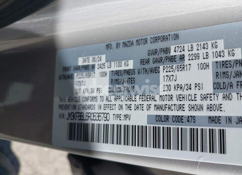 Photo 9 of 2024 Mazda Cx-5 2.5 S SELECT (VIN JM3KFBBL6R0536790)