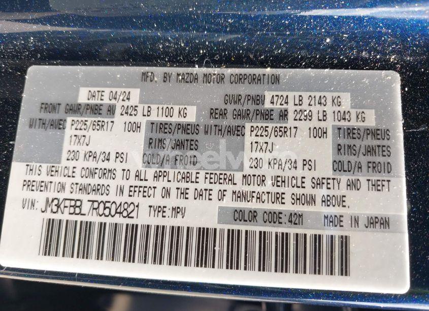 Photo 9 of 2024 Mazda Cx-5 2.5 S SELECT (VIN JM3KFBBL7R0504821)