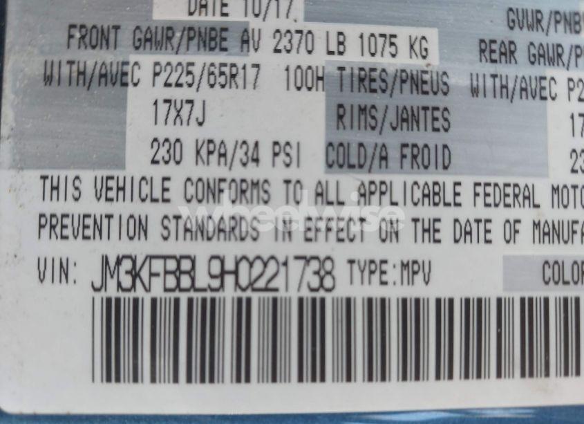 Photo 9 of 2017 Mazda Cx-5 SPORT (VIN JM3KFBBL9H0221738)