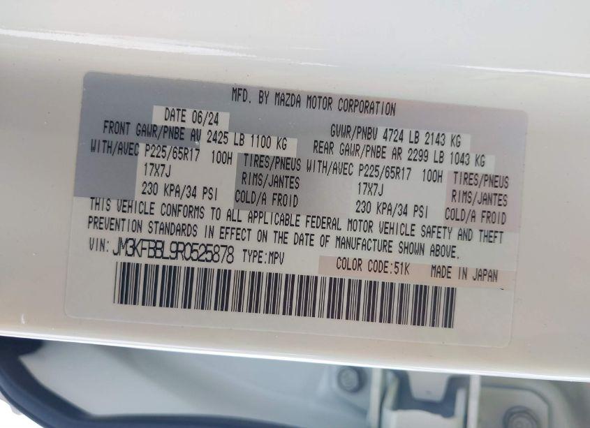 Photo 9 of 2024 Mazda Cx-5 2.5 S SELECT (VIN JM3KFBBL9R0525878)
