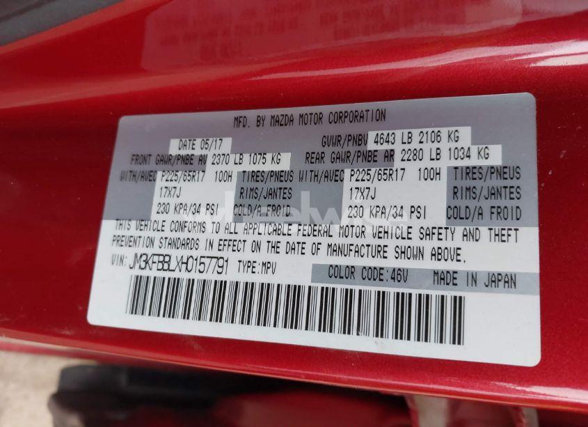 Photo 9 of 2017 Mazda Cx-5 SPORT (VIN JM3KFBBLXH0157791)