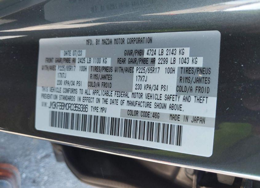 Photo 9 of 2024 Mazda Cx-5 2.5 S SELECT (VIN JM3KFBBM0R0359386)