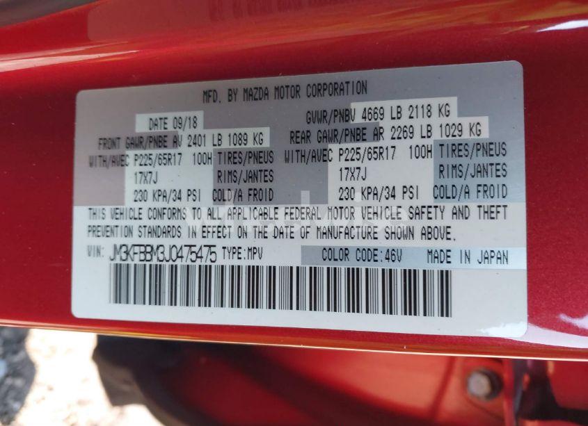 Photo 9 of 2018 Mazda Cx-5 SPORT (VIN JM3KFBBM3J0475475)