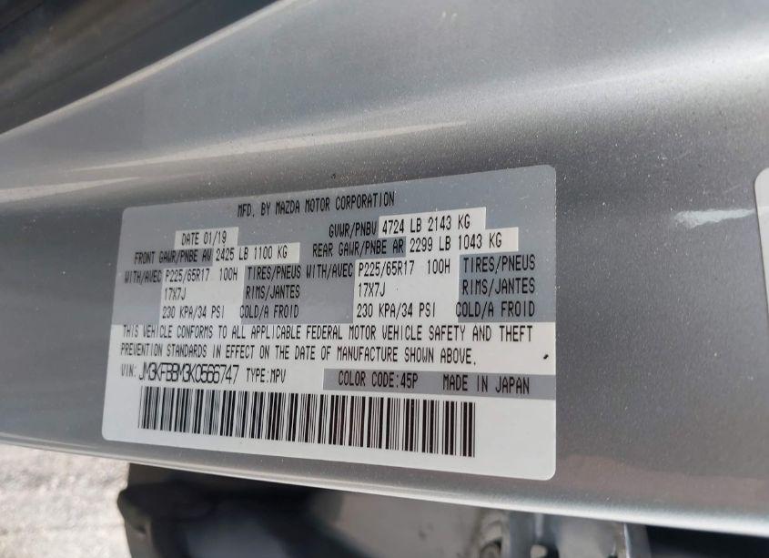 Photo 9 of 2019 Mazda Cx-5 SPORT (VIN JM3KFBBM3K0566747)