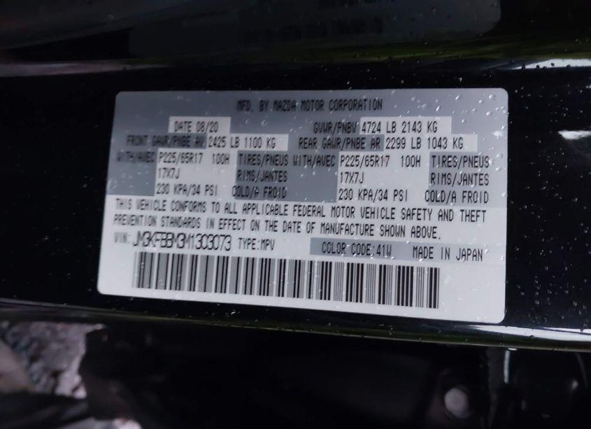 Photo 9 of 2021 Mazda Cx-5 SPORT (VIN JM3KFBBM3M1303073)