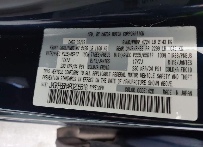 Photo 9 of 2023 Mazda Cx-5 2.5 S SELECT (VIN JM3KFBBM4P0205518)