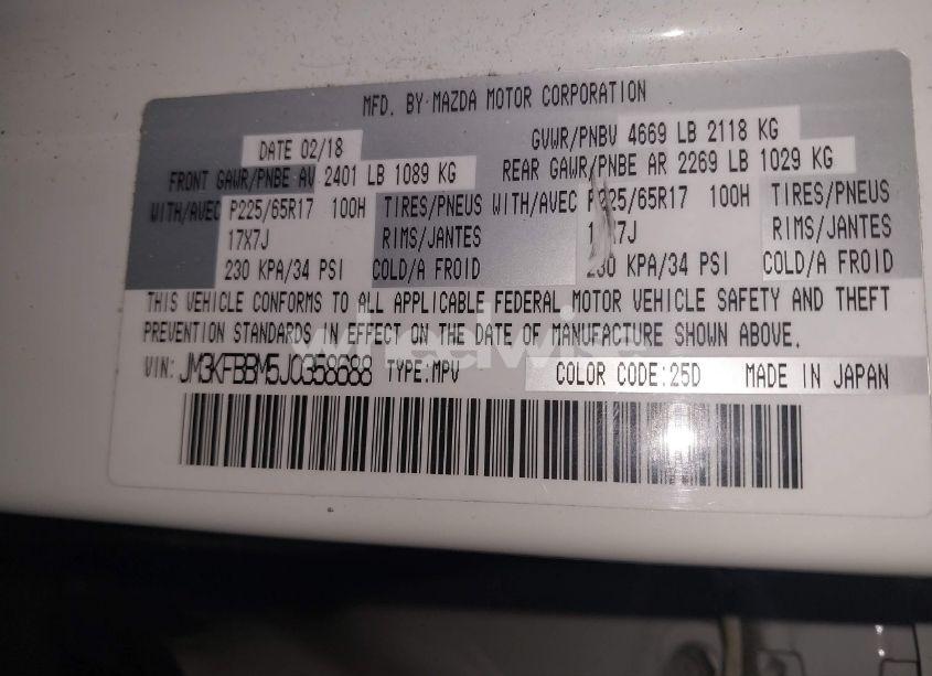 Photo 9 of 2018 Mazda Cx-5 (VIN JM3KFBBM5J0358688)