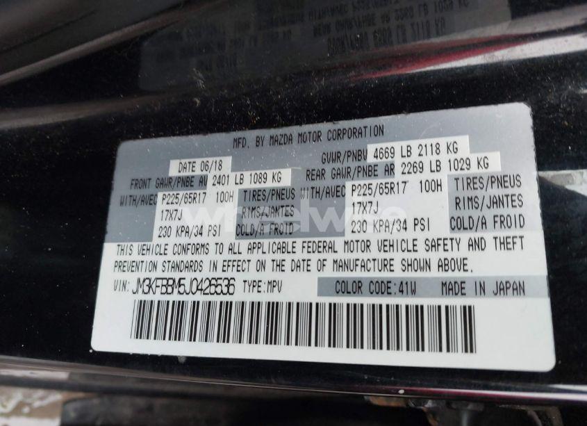 Photo 9 of 2018 Mazda Cx-5 SPORT (VIN JM3KFBBM5J0426536)