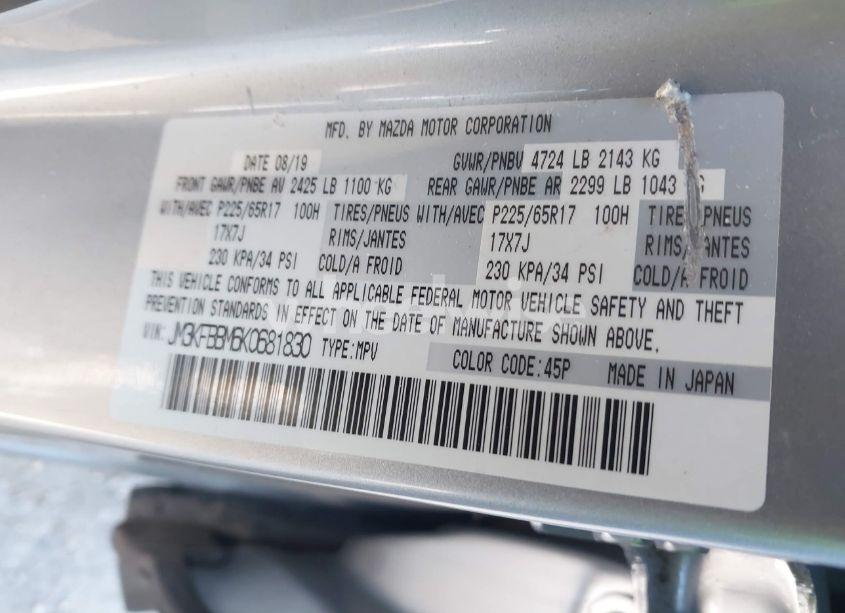 Photo 9 of 2019 Mazda Cx-5 SPORT (VIN JM3KFBBM6K0681830)