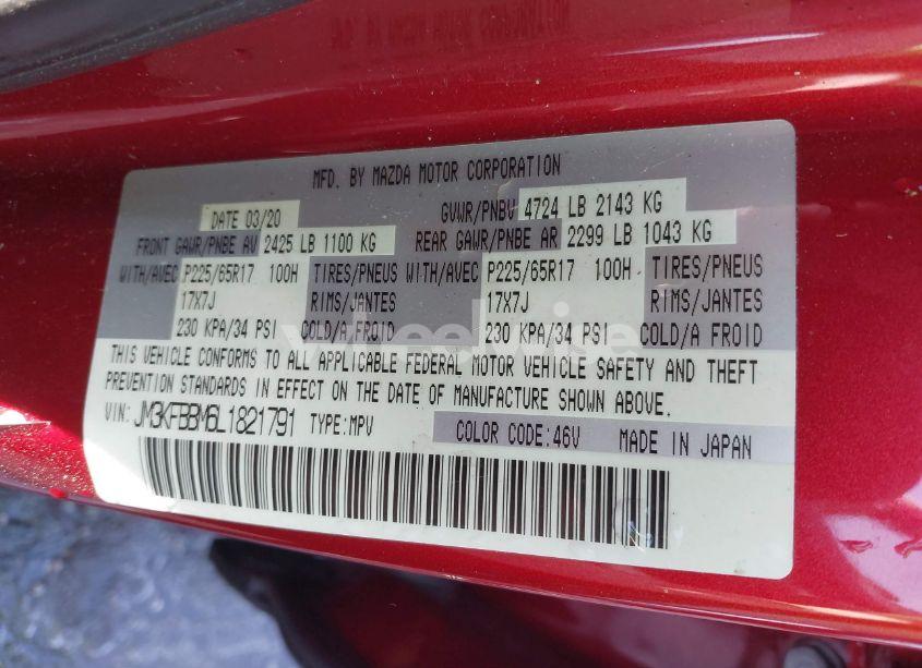 Photo 9 of 2020 Mazda Cx-5 SPORT (VIN JM3KFBBM6L1821791)