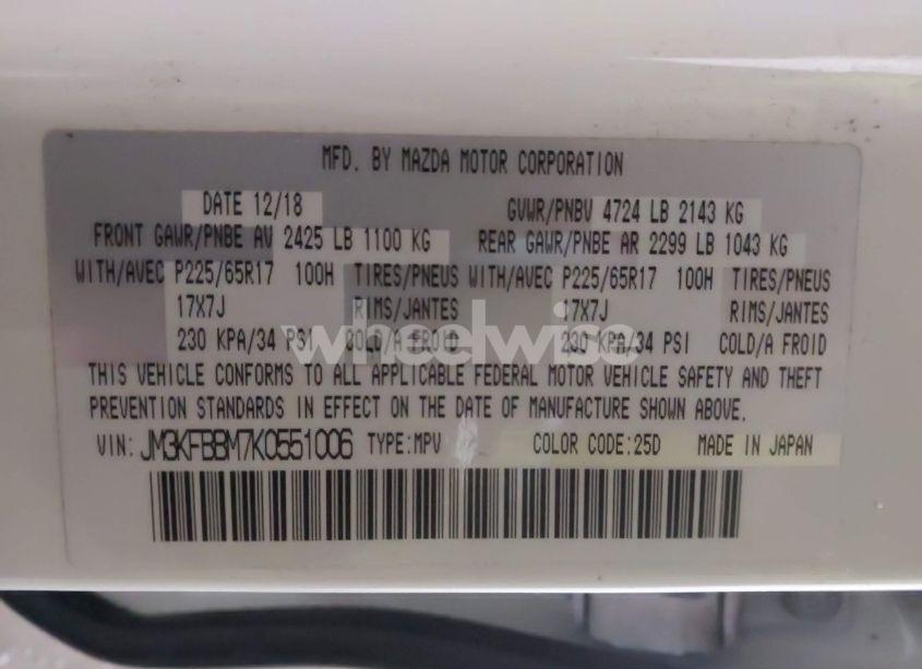 Photo 9 of 2019 Mazda Cx-5 SPORT (VIN JM3KFBBM7K0551006)