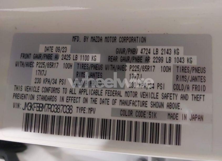 Photo 9 of 2024 Mazda Cx-5 2.5 S SELECT (VIN JM3KFBBM7R0387038)