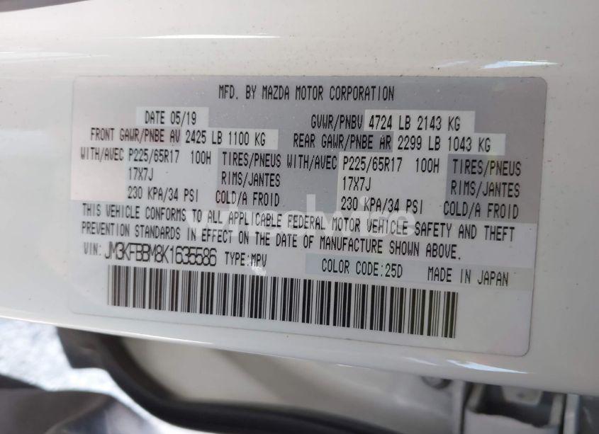 Photo 9 of 2019 Mazda Cx-5 SPORT (VIN JM3KFBBM8K1635586)