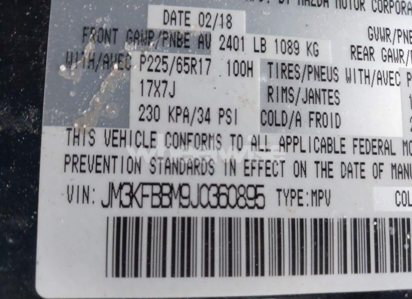 Photo 9 of 2018 Mazda Cx-5 SPORT (VIN JM3KFBBM9J0360895)