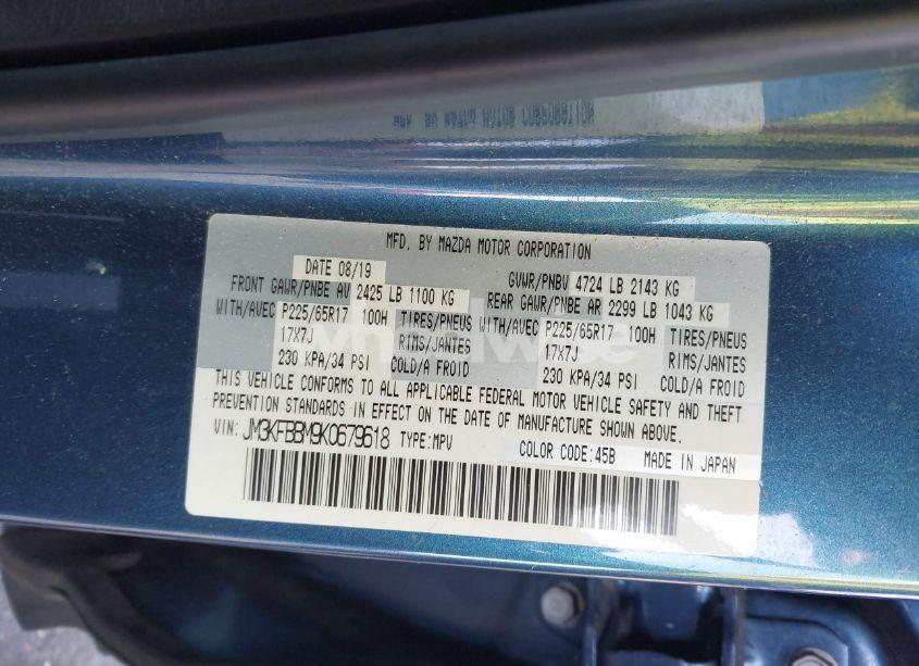 Photo 9 of 2019 Mazda Cx-5 SPORT (VIN JM3KFBBM9K0679618)