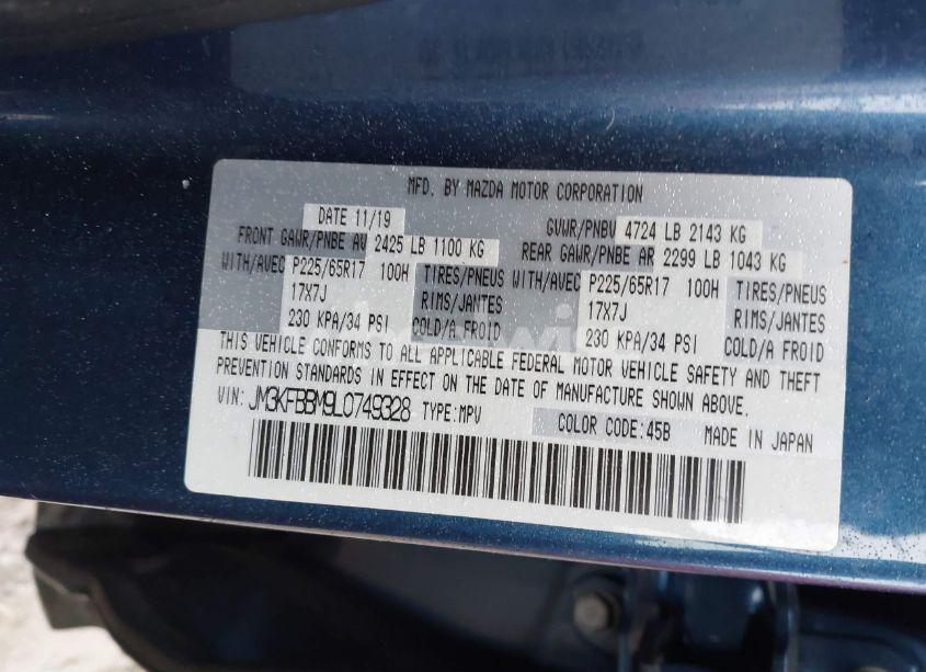 Photo 9 of 2020 Mazda Cx-5 (VIN JM3KFBBM9L0749328)