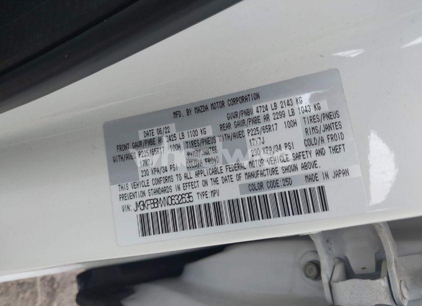 Photo 9 of 2022 Mazda Cx-5 2.5 S SELECT (VIN JM3KFBBMXN0632635)