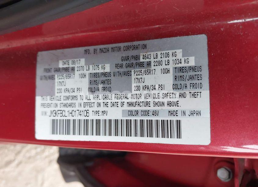 Photo 9 of 2017 Mazda Cx-5 TOURING (VIN JM3KFBCL1H0174106)