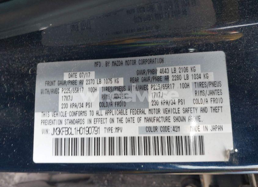 Photo 9 of 2017 Mazda Cx-5 TOURING (VIN JM3KFBCL1H0190791)