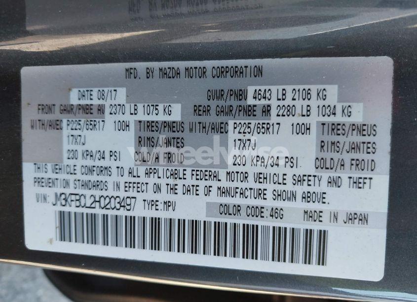 Photo 9 of 2017 Mazda Cx-5 TOURING (VIN JM3KFBCL2H0203497)