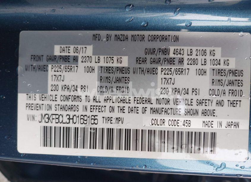 Photo 9 of 2017 Mazda Cx-5 TOURING (VIN JM3KFBCL3H0169165)