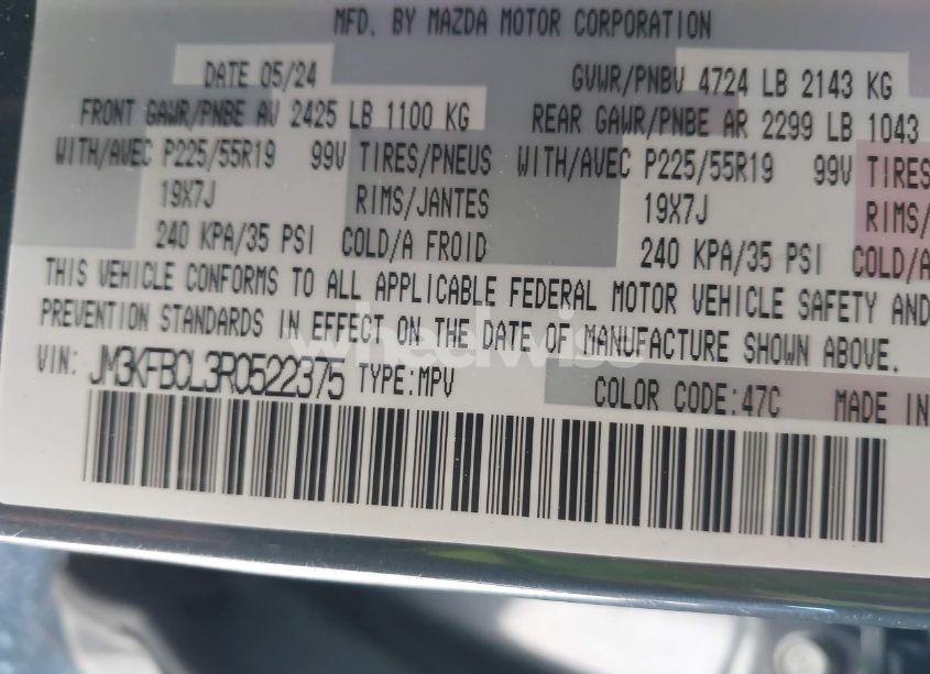 Photo 9 of 2024 Mazda Cx-5 2.5 S CARBON EDITION (VIN JM3KFBCL3R0522375)