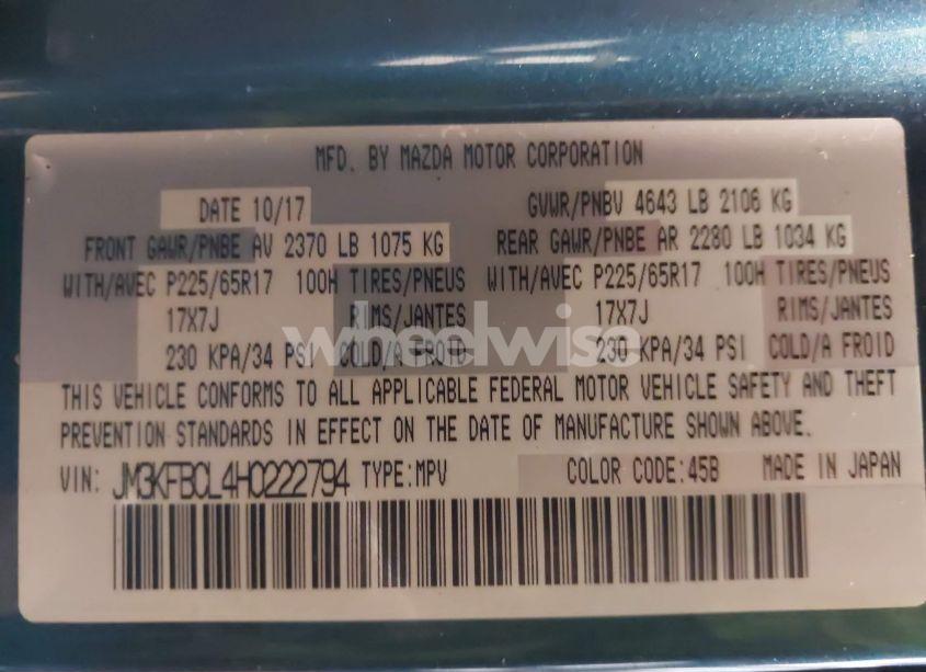 Photo 9 of 2017 Mazda Cx-5 TOURING (VIN JM3KFBCL4H0222794)