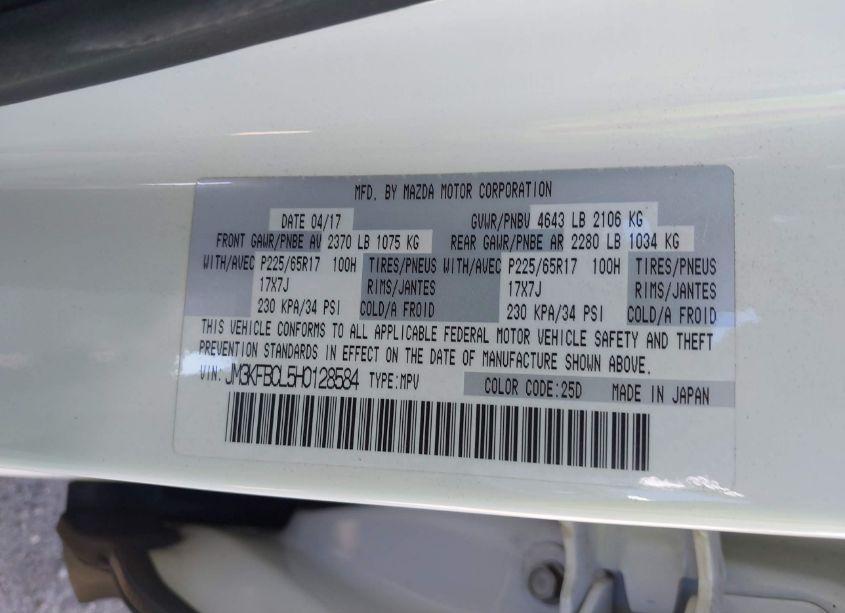 Photo 9 of 2017 Mazda Cx-5 TOURING (VIN JM3KFBCL5H0128584)