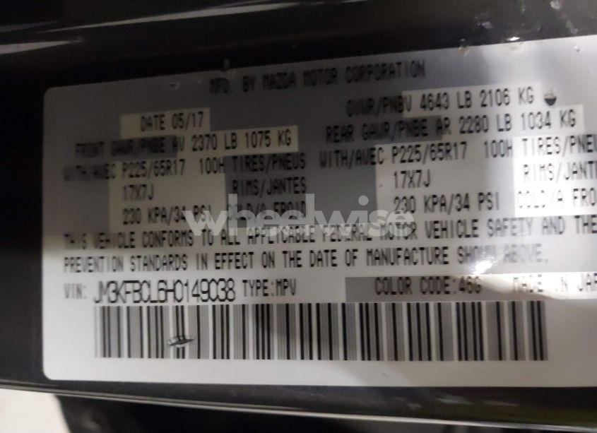 Photo 9 of 2017 Mazda Cx-5 TOURING (VIN JM3KFBCL6H0149038)