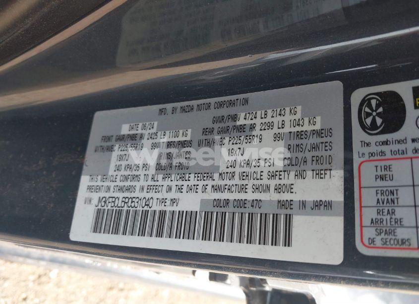 Photo 9 of 2024 Mazda Cx-5 2.5 S CARBON EDITION (VIN JM3KFBCL6R0531040)