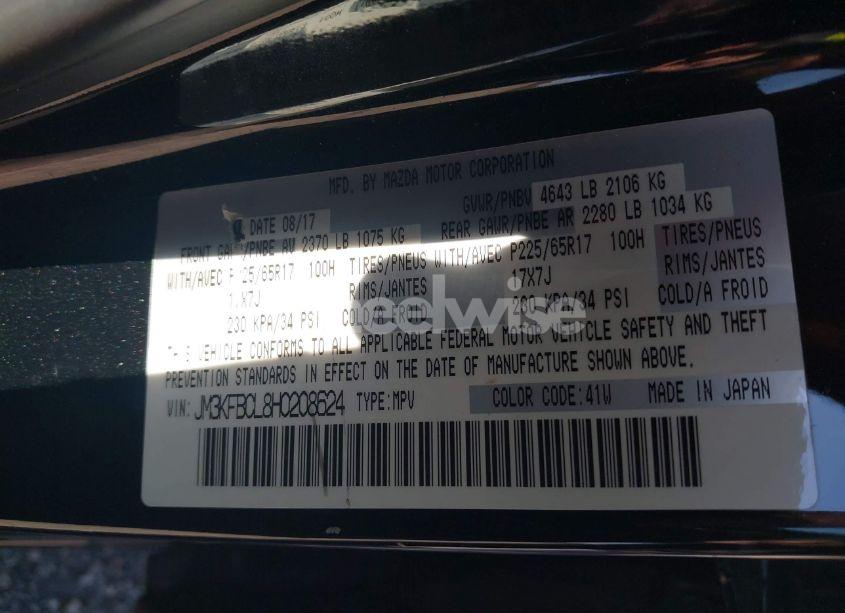 Photo 9 of 2017 Mazda Cx-5 TOURING (VIN JM3KFBCL8H0208624)