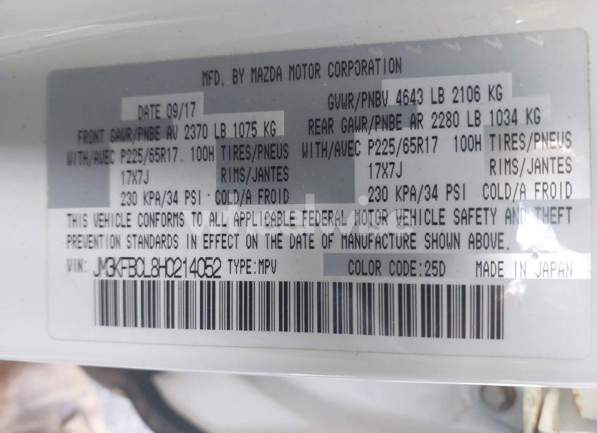 Photo 9 of 2017 Mazda Cx-5 TOURING (VIN JM3KFBCL8H0214052)