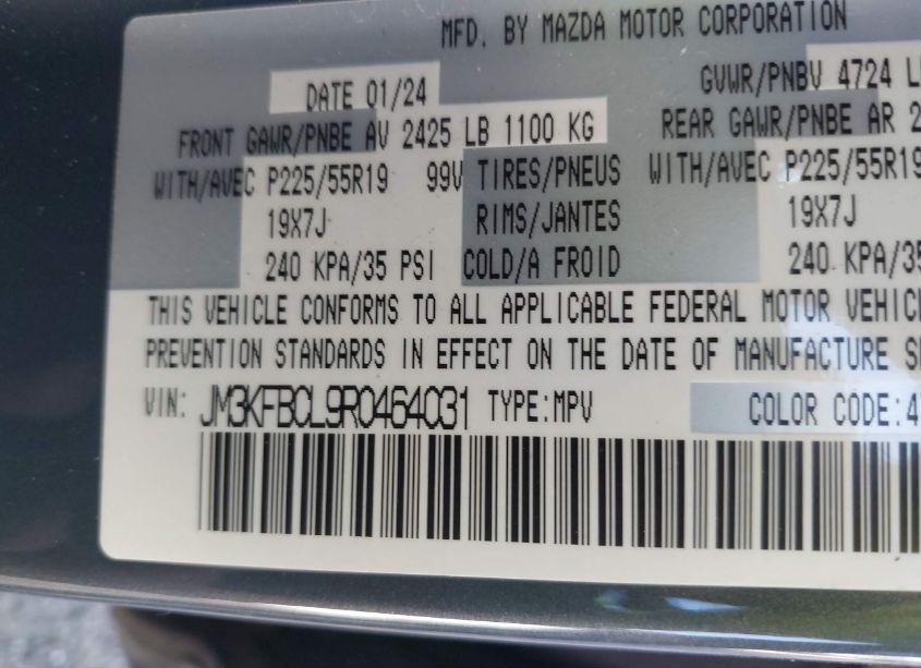 Photo 9 of 2024 Mazda Cx-5 2.5 S CARBON EDITION (VIN JM3KFBCL9R0464031)