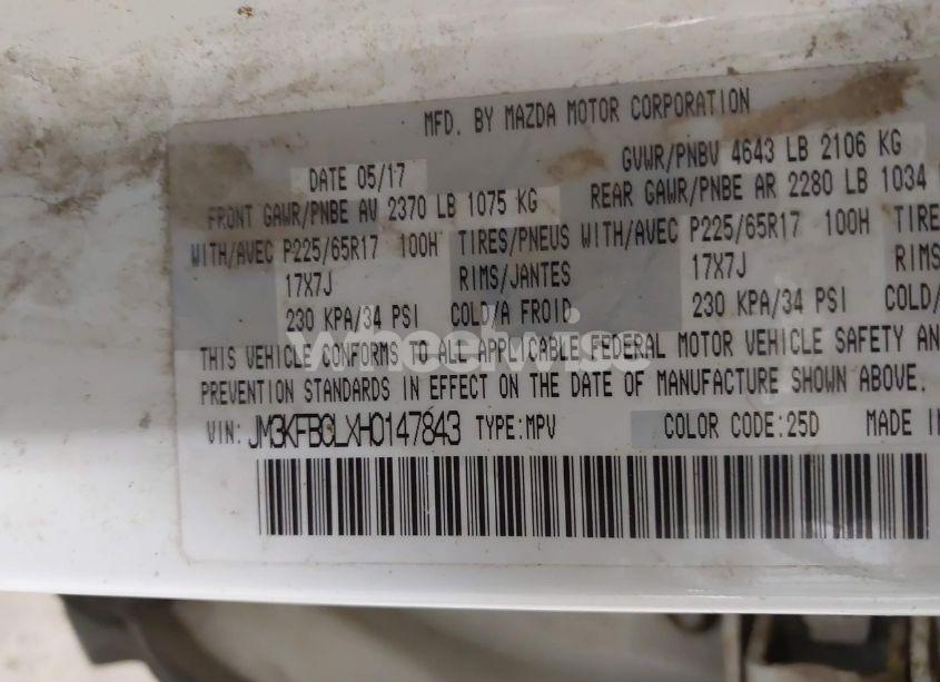 Photo 9 of 2017 Mazda Cx-5 TOURING (VIN JM3KFBCLXH0147843)