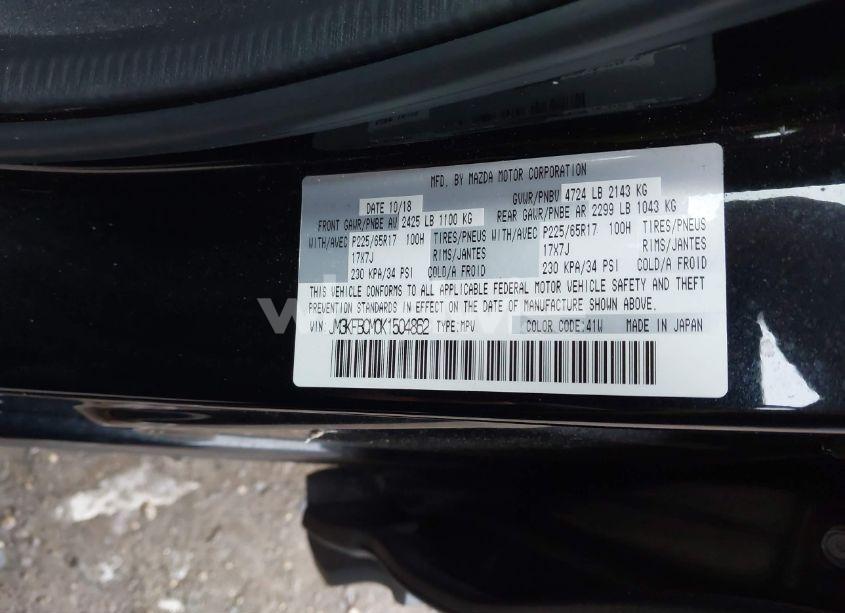 Photo 9 of 2019 Mazda Cx-5 TOURING (VIN JM3KFBCM0K1504862)