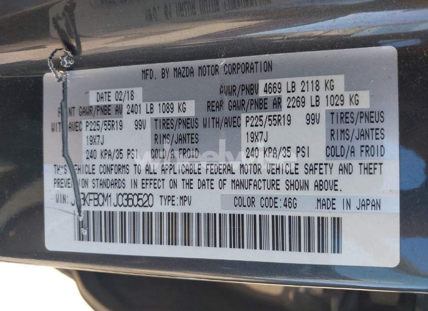 Photo 9 of 2018 Mazda Cx-5 TOURING (VIN JM3KFBCM1J0360520)