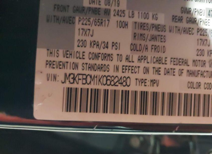 Photo 9 of 2019 Mazda Cx-5 TOURING (VIN JM3KFBCM1K0682480)