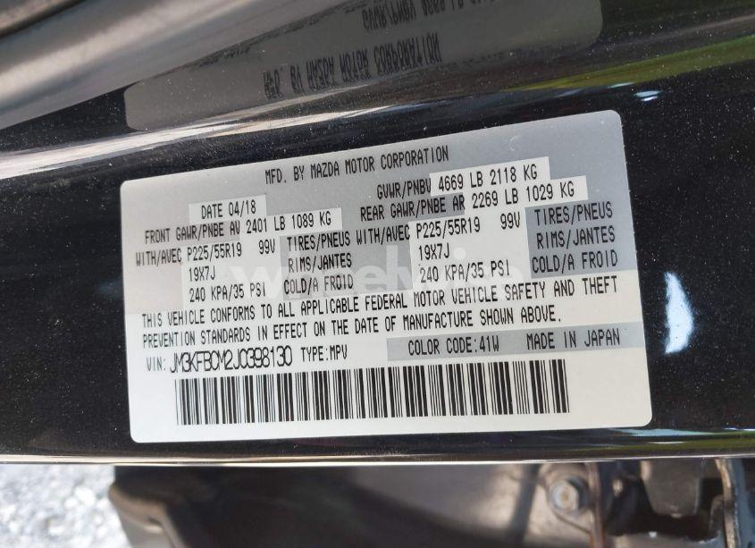 Photo 9 of 2018 Mazda Cx-5 TOURING (VIN JM3KFBCM2J0398130)