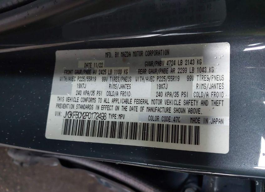 Photo 9 of 2023 Mazda Cx-5 2.5 S CARBON EDITION (VIN JM3KFBCM2P0172498)