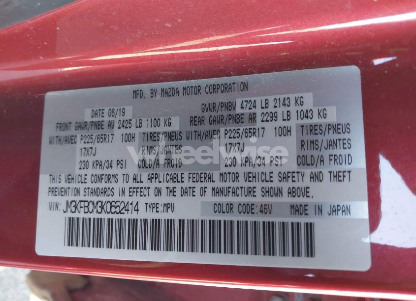 Photo 9 of 2019 Mazda Cx-5 TOURING (VIN JM3KFBCM3K0652414)