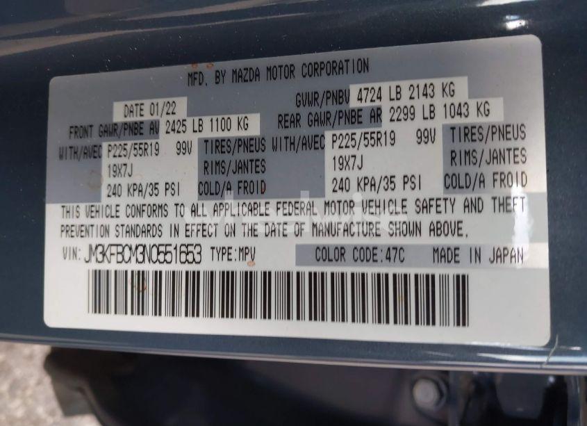 Photo 9 of 2022 Mazda Cx-5 2.5 S CARBON EDITION (VIN JM3KFBCM3N0551653)