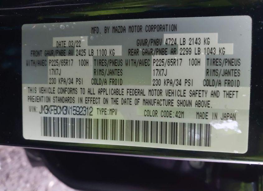 Photo 9 of 2022 Mazda Cx-5 2.5 S PREFERRED (VIN JM3KFBCM3N1592312)