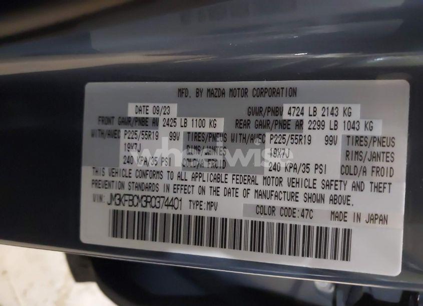 Photo 9 of 2024 Mazda Cx-5 2.5 S CARBON EDITION (VIN JM3KFBCM3R0374401)