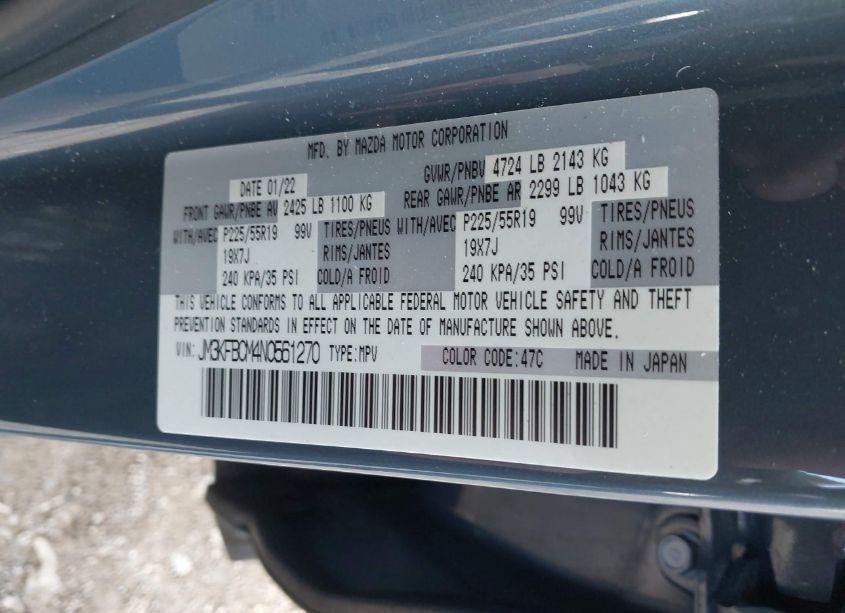 Photo 9 of 2022 Mazda Cx-5 2.5 S CARBON EDITION (VIN JM3KFBCM4N0561270)