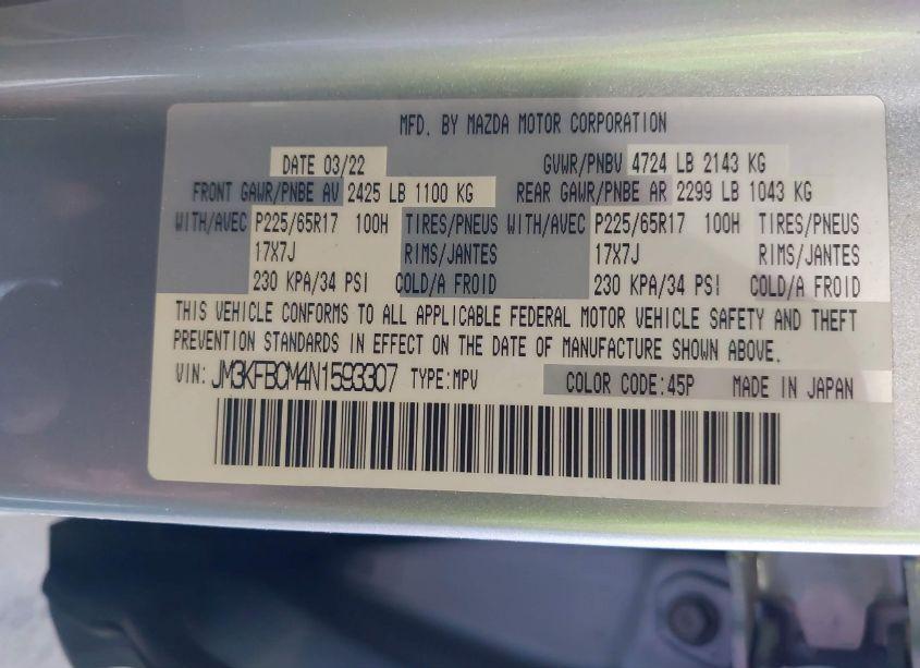 Photo 9 of 2022 Mazda Cx-5 2.5 S PREFERRED (VIN JM3KFBCM4N1593307)