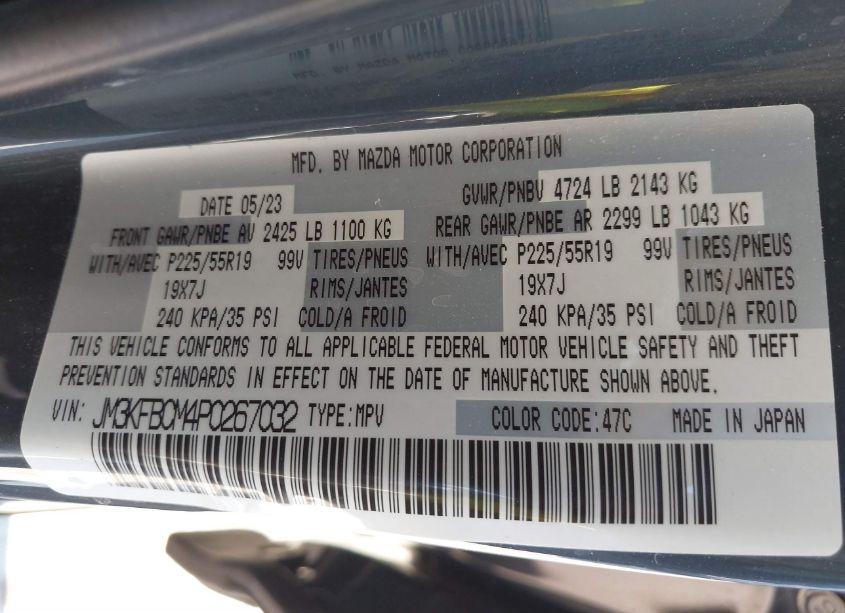 Photo 9 of 2023 Mazda Cx-5 2.5 S CARBON EDITION (VIN JM3KFBCM4P0267032)