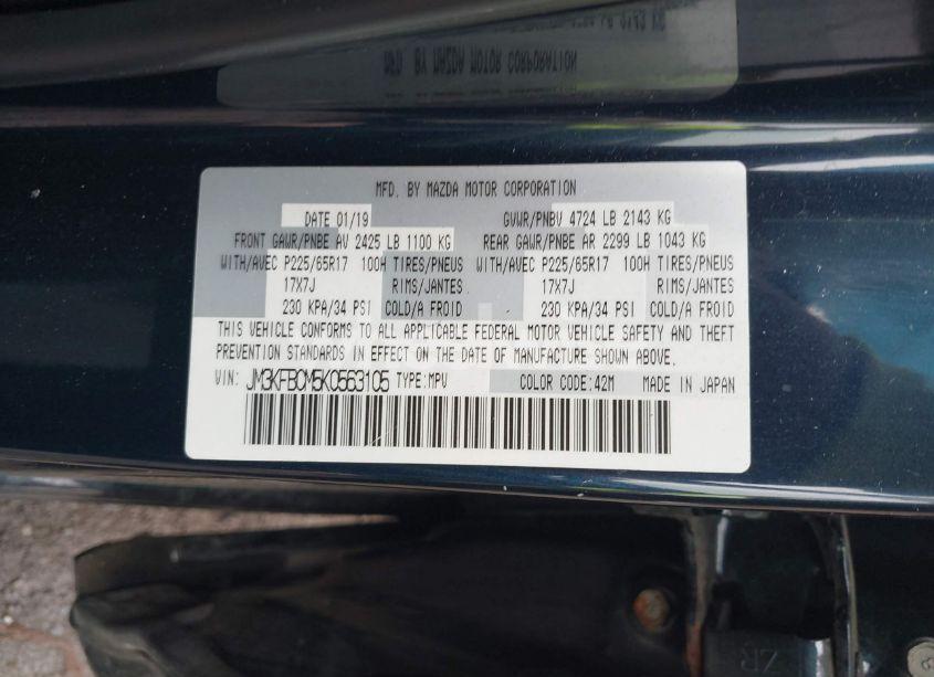 Photo 9 of 2019 Mazda Cx-5 TOURING (VIN JM3KFBCM5K0563105)